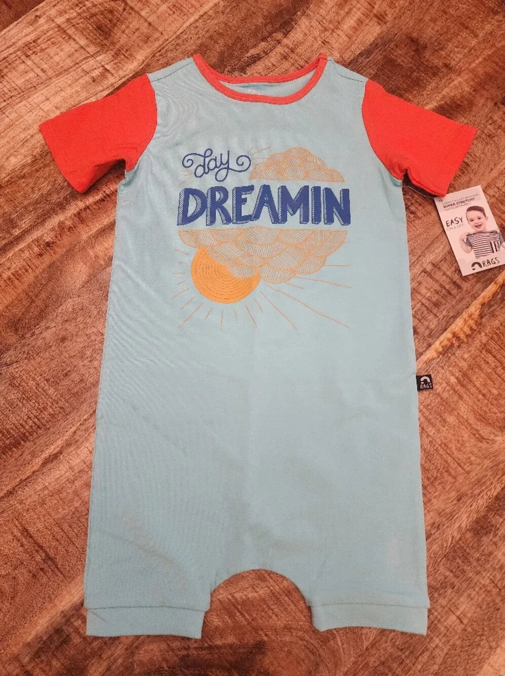 Rags To Raches 3/4 Short Rompers - Picture 4 of 4